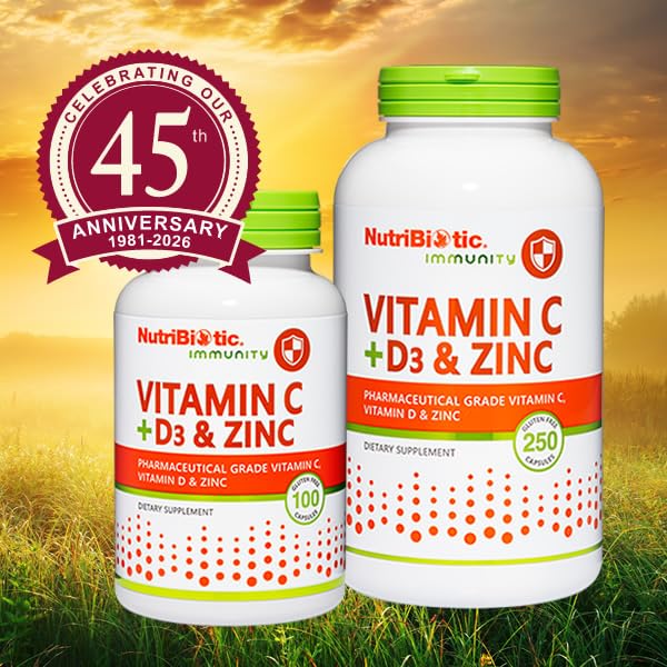 NutriBiotic bote abierto con cápsulas listas para tomar