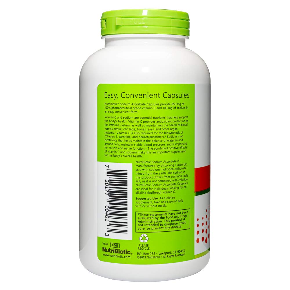 NutriBiotic caja abierta con cápsulas para almacenamiento prolongado y conveniencia
