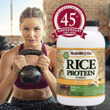 NutriBiotic ingredientes: arroz integral germinado y vainilla, enfatiza pureza