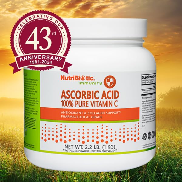 NutriBiotic comparación de tamaño con cuchara para medir dosis exacta