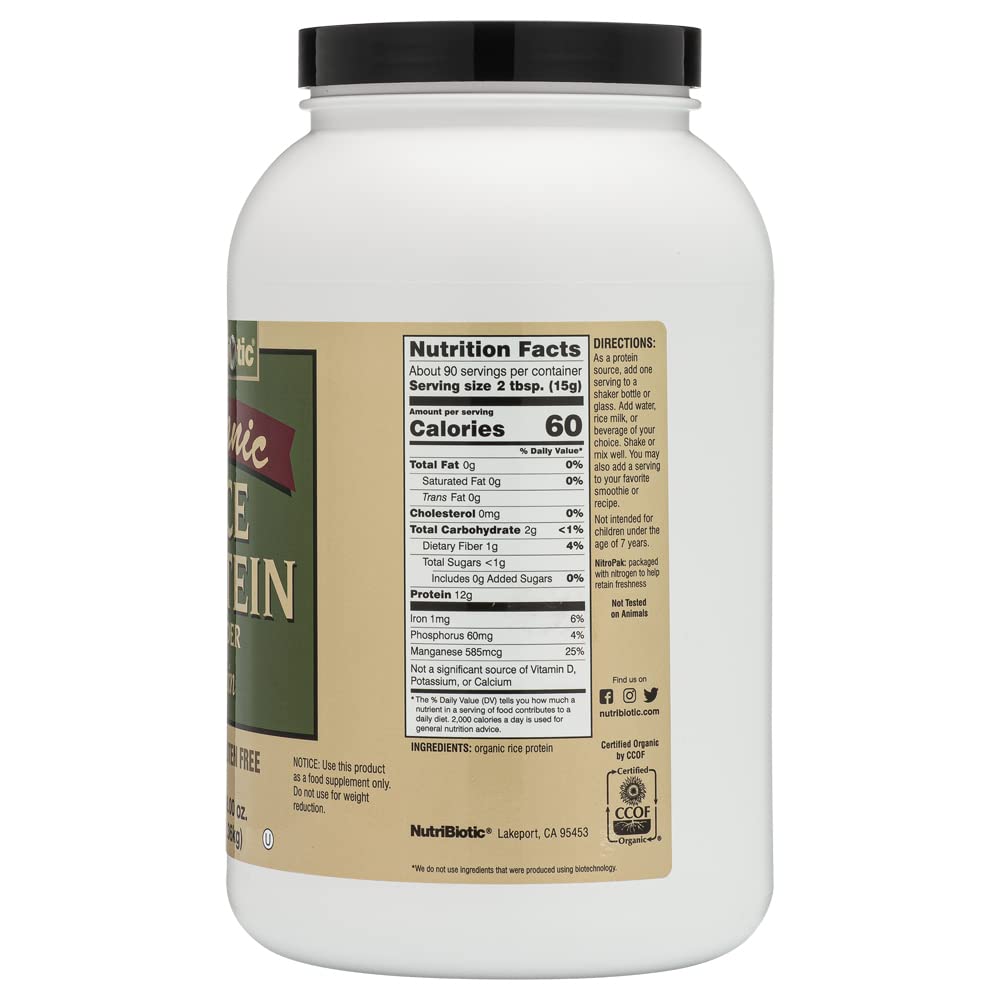 NutriBiotic polvo en batido vegetal, aporta proteína vegana rápida