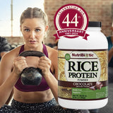 NutriBiotic comparación de tamaño y porción para la presentación de 1.36 kg