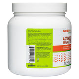 NutriBiotic primer plano del polvo fino mostrando pureza y disolución