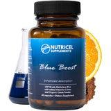 Nutricel envase frontal del suplemento azul de metileno, presentación clara y dosificada