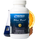 Nutricel muestra frontal del envase, calidad americana y beneficio de confianza