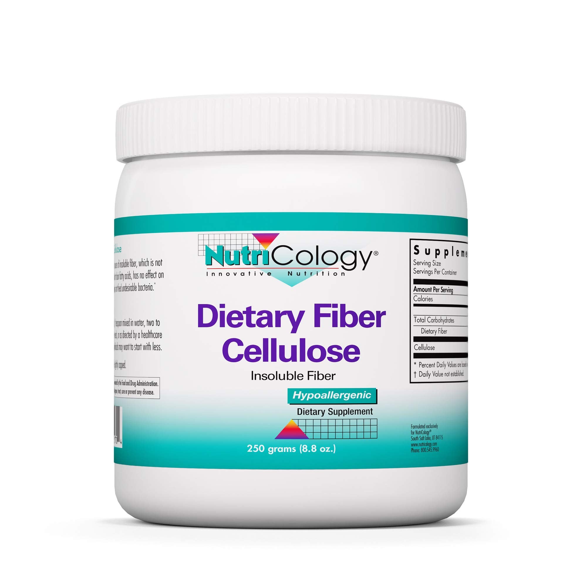 Allergy Research Group envase NutriCology vista frontal con beneficio puro y claro