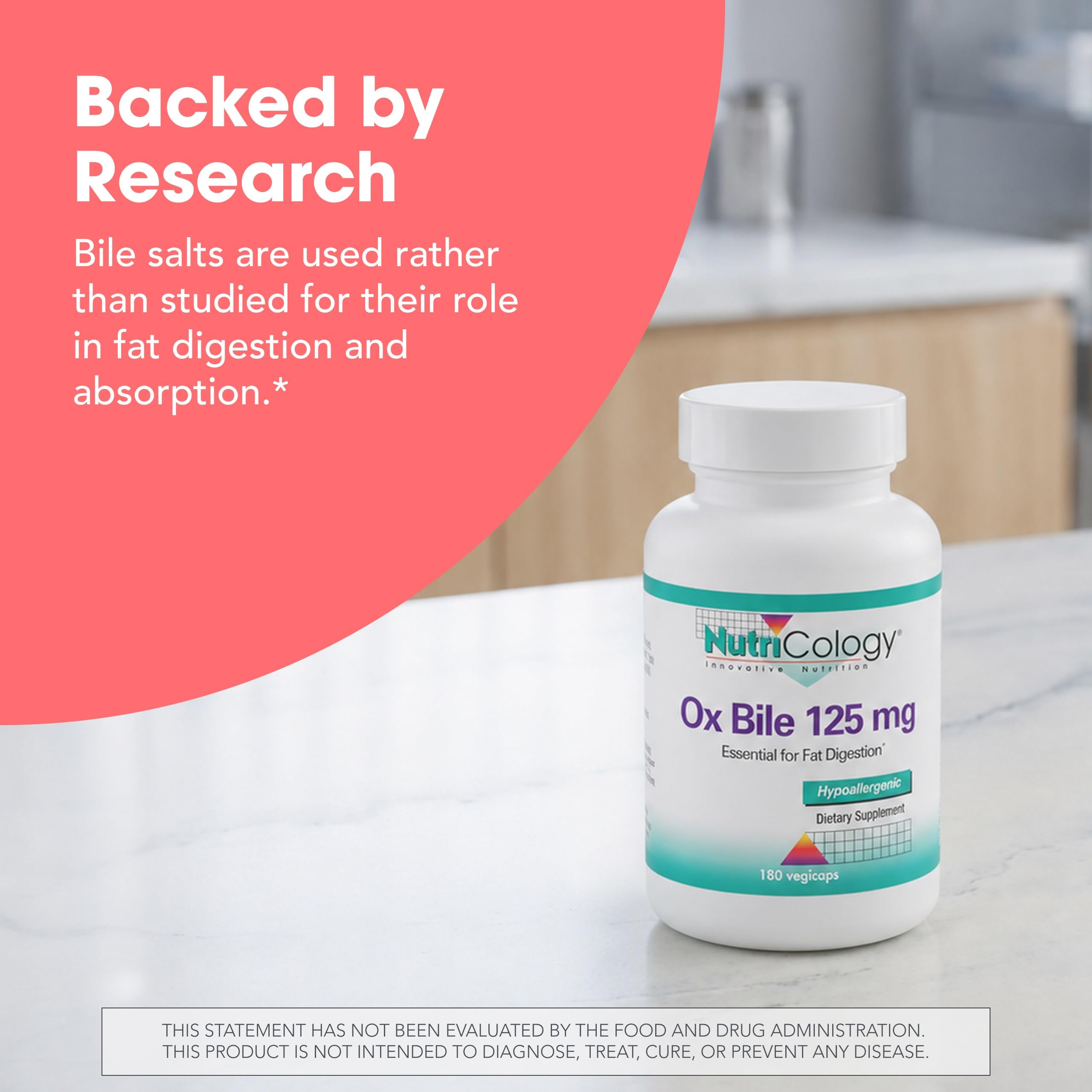 Allergy Research Group etiqueta de Nutricology mostrando ingredientes y pureza