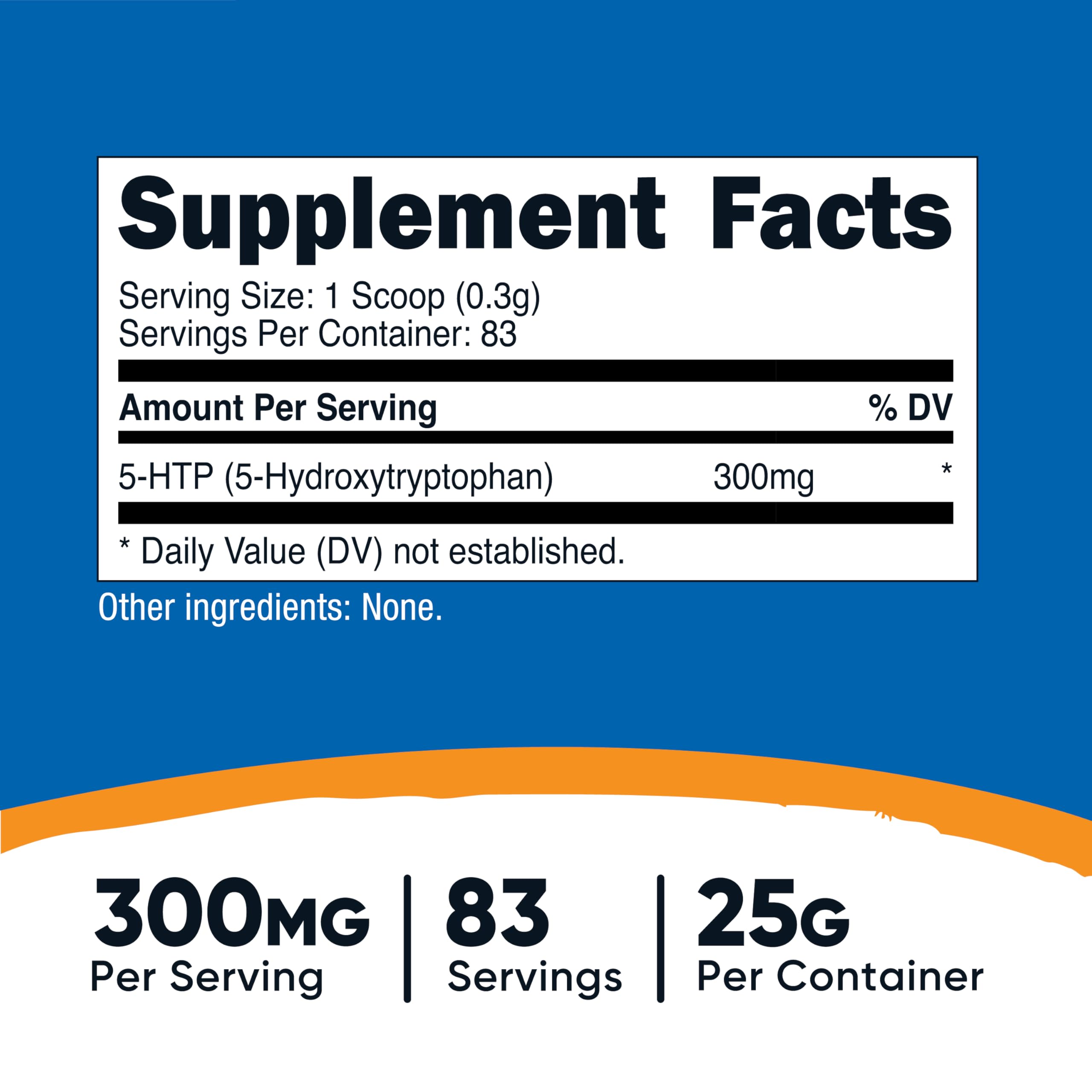 Nutricost polvo fino de 5-HTP mostrando textura y fácil mezcla