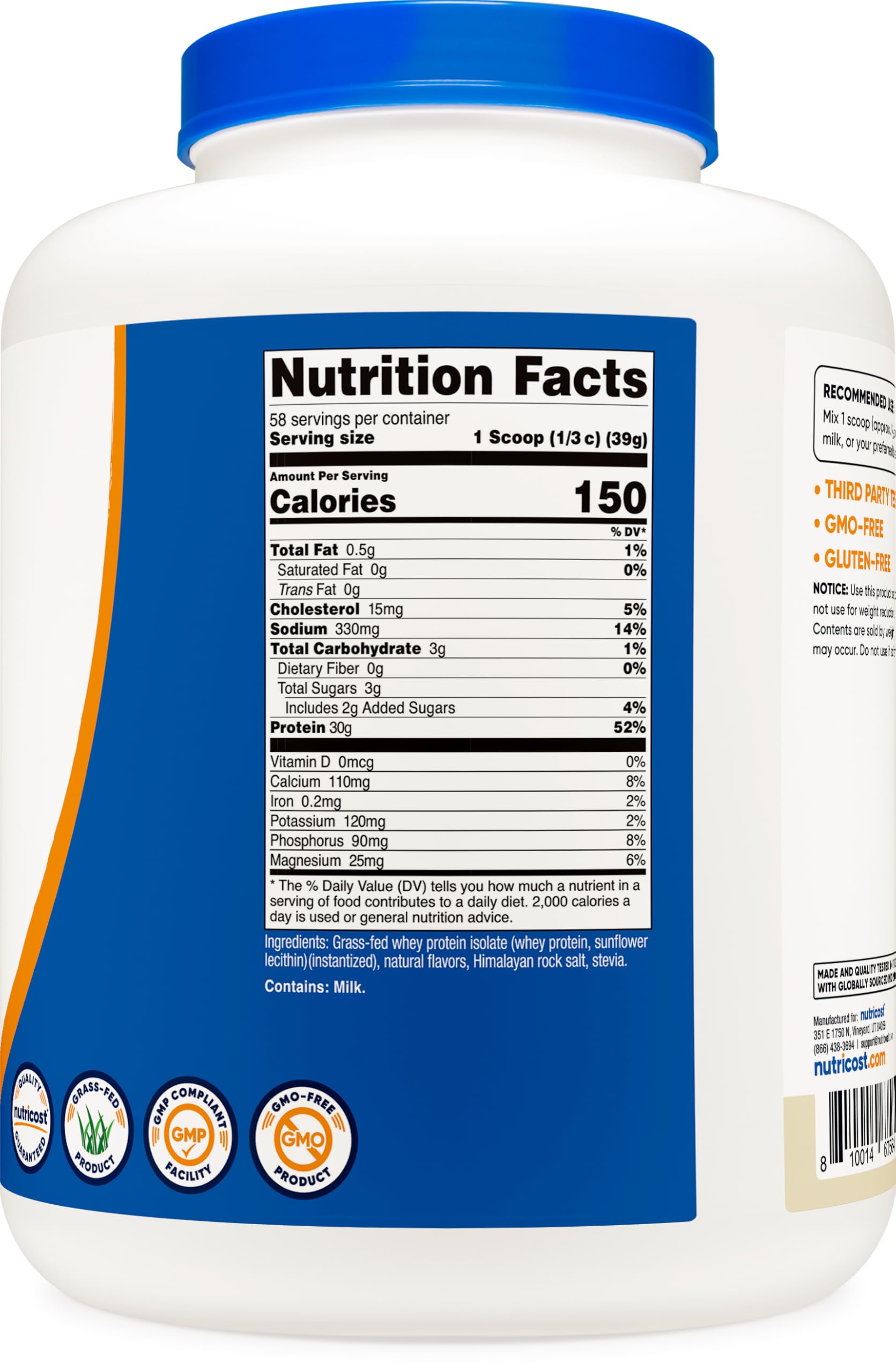 Nutricost batido en licuadora listo para consumo tras entrenamiento