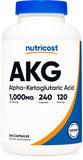 Nutricost AKG vista frontal del envase con información clara y confianza