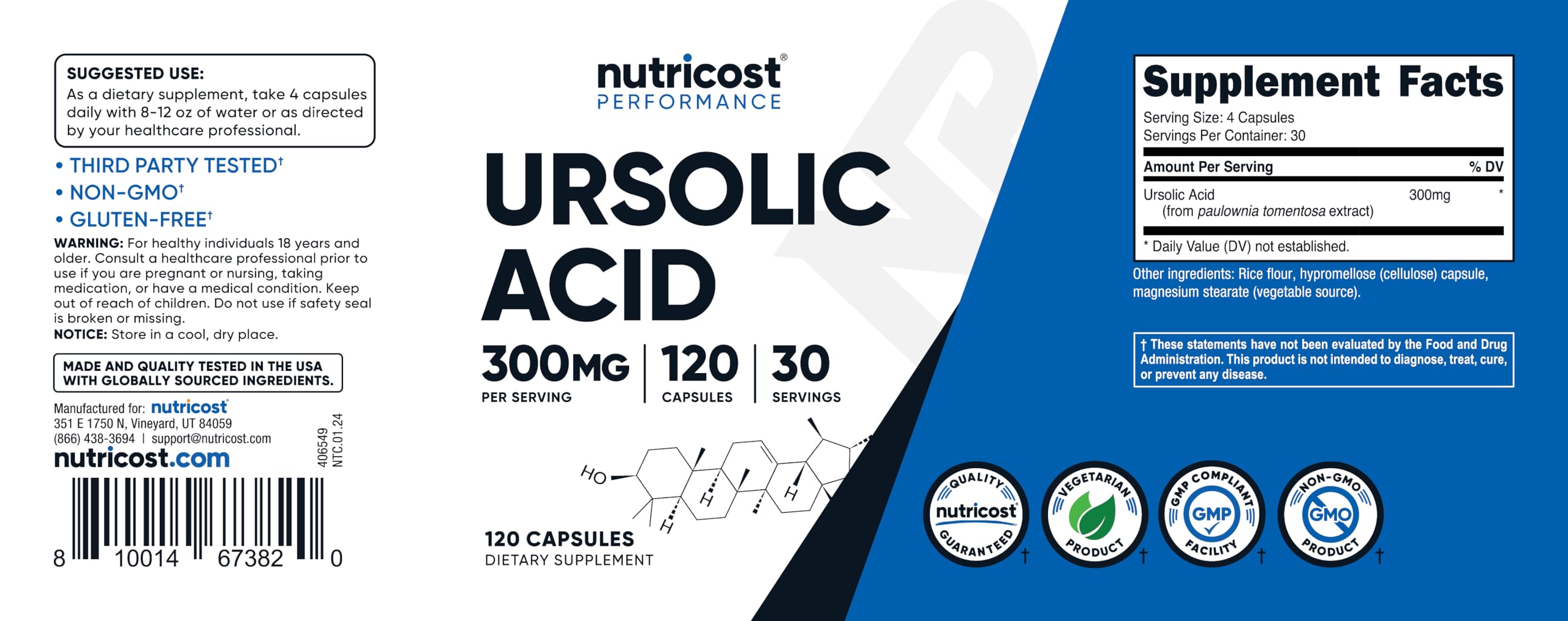 Nutricost frasco en ambiente saludable sugiriendo uso diario confiable