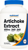 Nutricost frasco frontal mostrando 240 cápsulas y duración prolongada