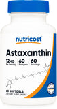Nutricost frasco frontal mostrando 60 cápsulas blandas y marca visible