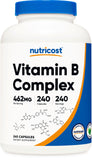 Nutricost frasco frontal mostrando 240 cápsulas y etiqueta clara