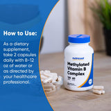 Nutricost detalle de ingredientes resaltando vitaminas B y minerales clave