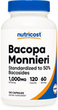 Nutricost frasco frontal mostrando 120 cápsulas y etiqueta clara