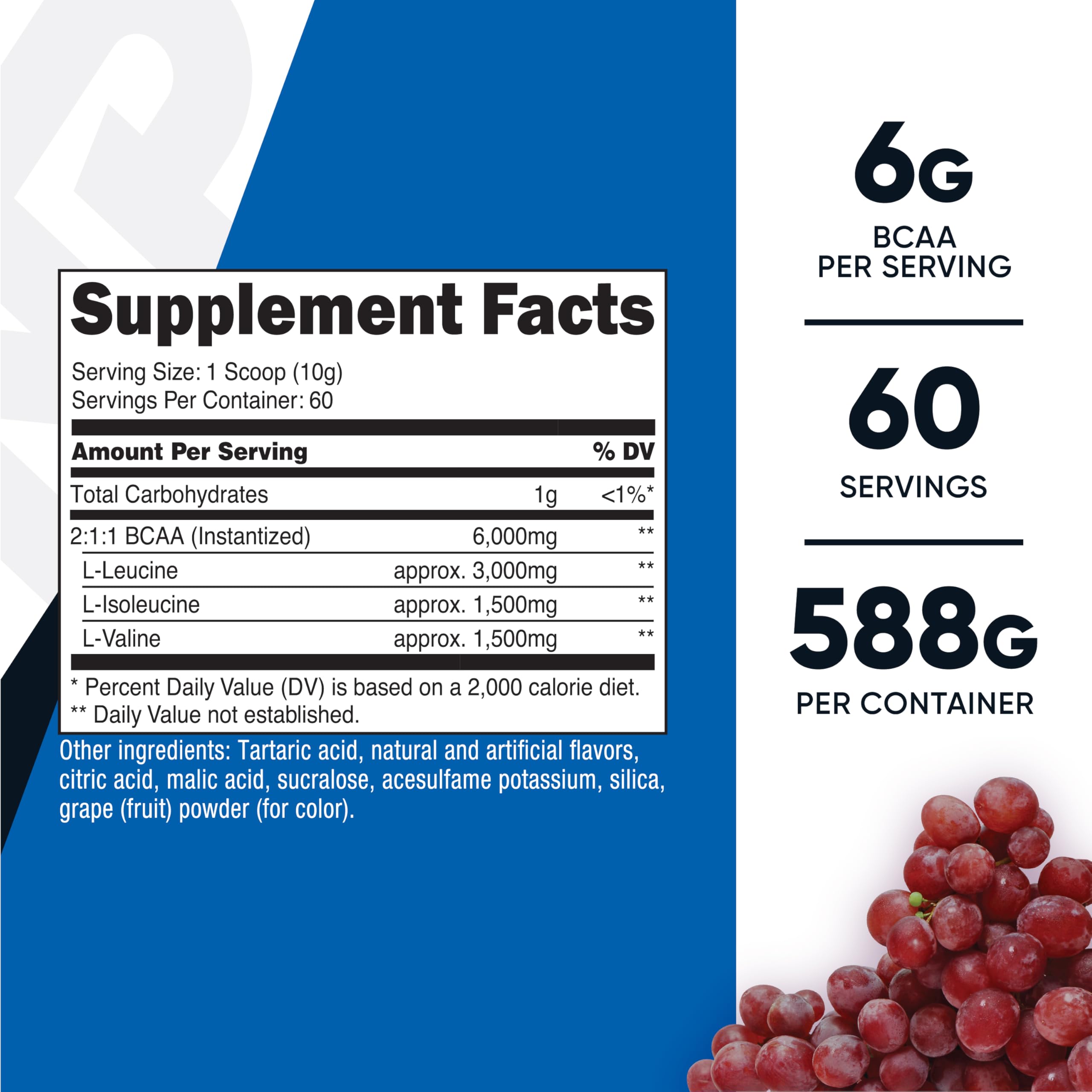 Nutricost BCAA polvo en cuchara mostrando textura fina y solubilidad