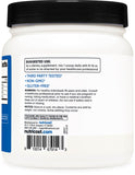 Comparación de tamaño Nutricost BCAA con objeto cotidiano para referencia de volumen