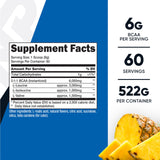 Nutricost BCAA polvo textura cerca que muestra finura y fácil disolución como beneficio