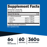 Nutricost primer plano de la textura del polvo BCAA que demuestra alta solubilidad