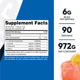 Nutricost primer plano del polvo BCAA, textura fina para mezclar fácilmente