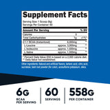 Nutricost BCAA textura de polvo en foco, pureza visible y sin grumos