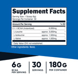 Nutricost polvo de BCAA en primer plano mostrando su textura fina