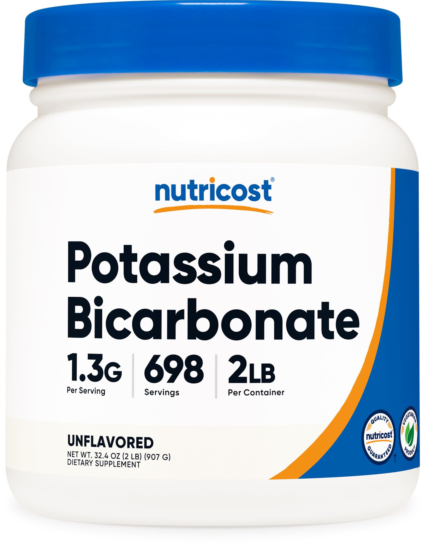 Nutricost envase frontal mostrando etiqueta y beneficio pureza
