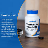 Nutricost botella abierta con softgels para visualizar cantidad