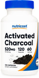 Nutricost frasco frontal mostrando 120 cápsulas y etiqueta clara