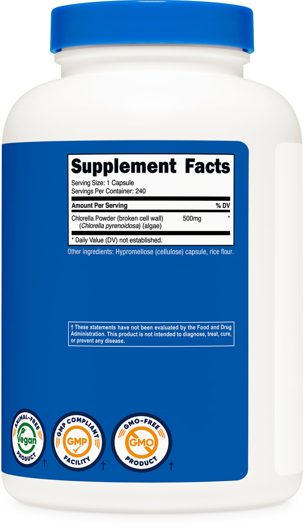 Nutricost etiqueta nutricional legible con detalles de pureza y pruebas
