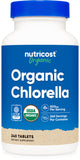 Nutricost presentación frontal del frasco mostrando 240 tabletas y sello orgánico
