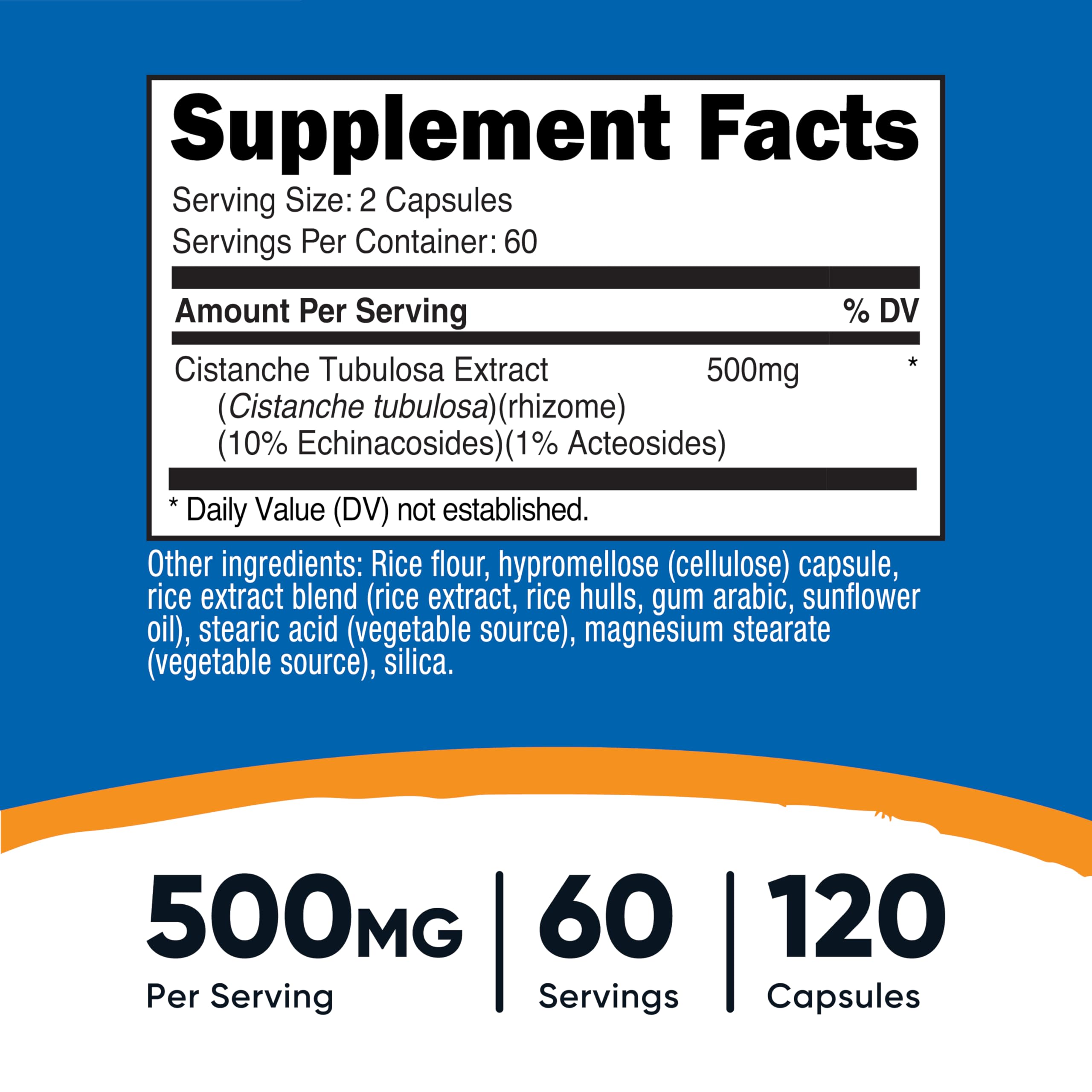 Nutricost etiqueta ampliada con porcentajes y certificaciones visibles