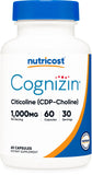 Nutricost frasco frontal mostrando cápsulas y beneficio de dosis clara