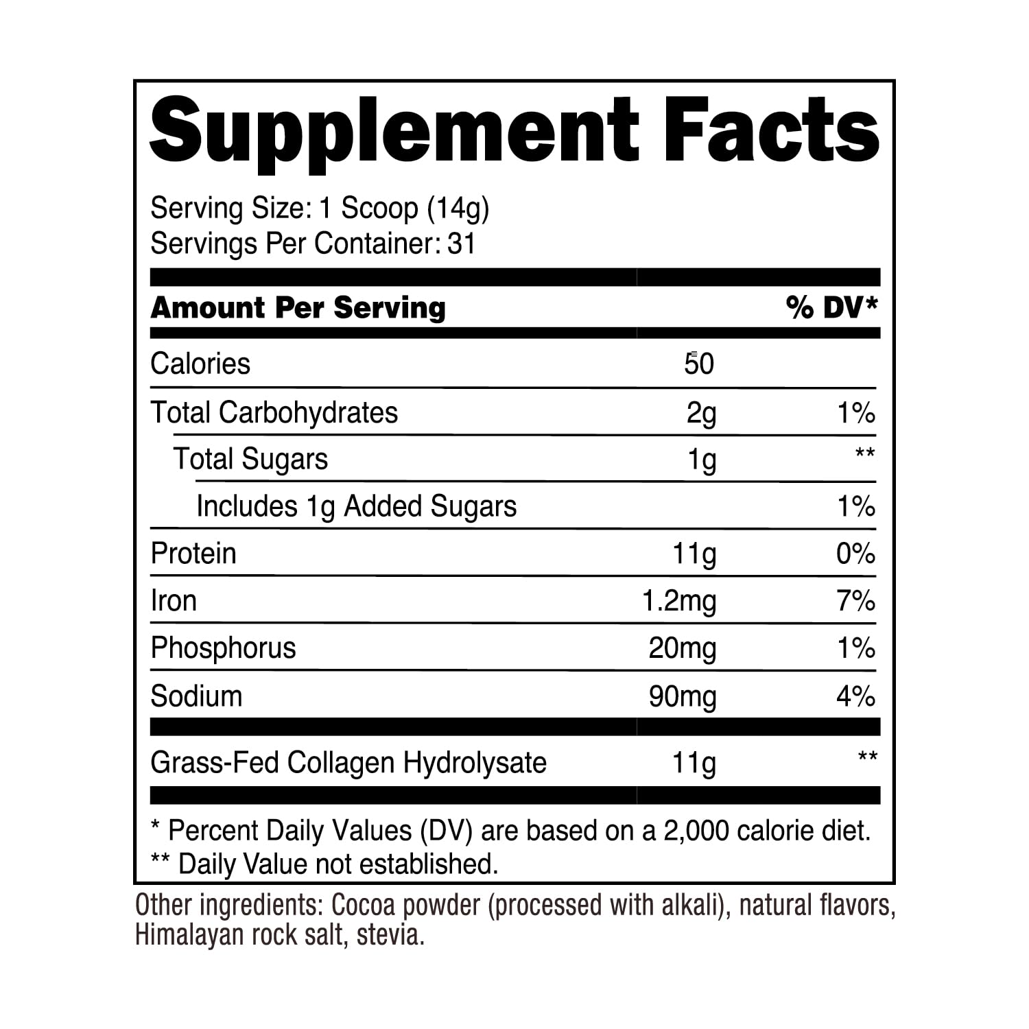 Nutricost colágeno etiqueta nutricional destacando tipos y certificados