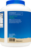 Comparación de tamaño con cuchara y envase Nutricost 5 lbs para estimar porciones y ahorro