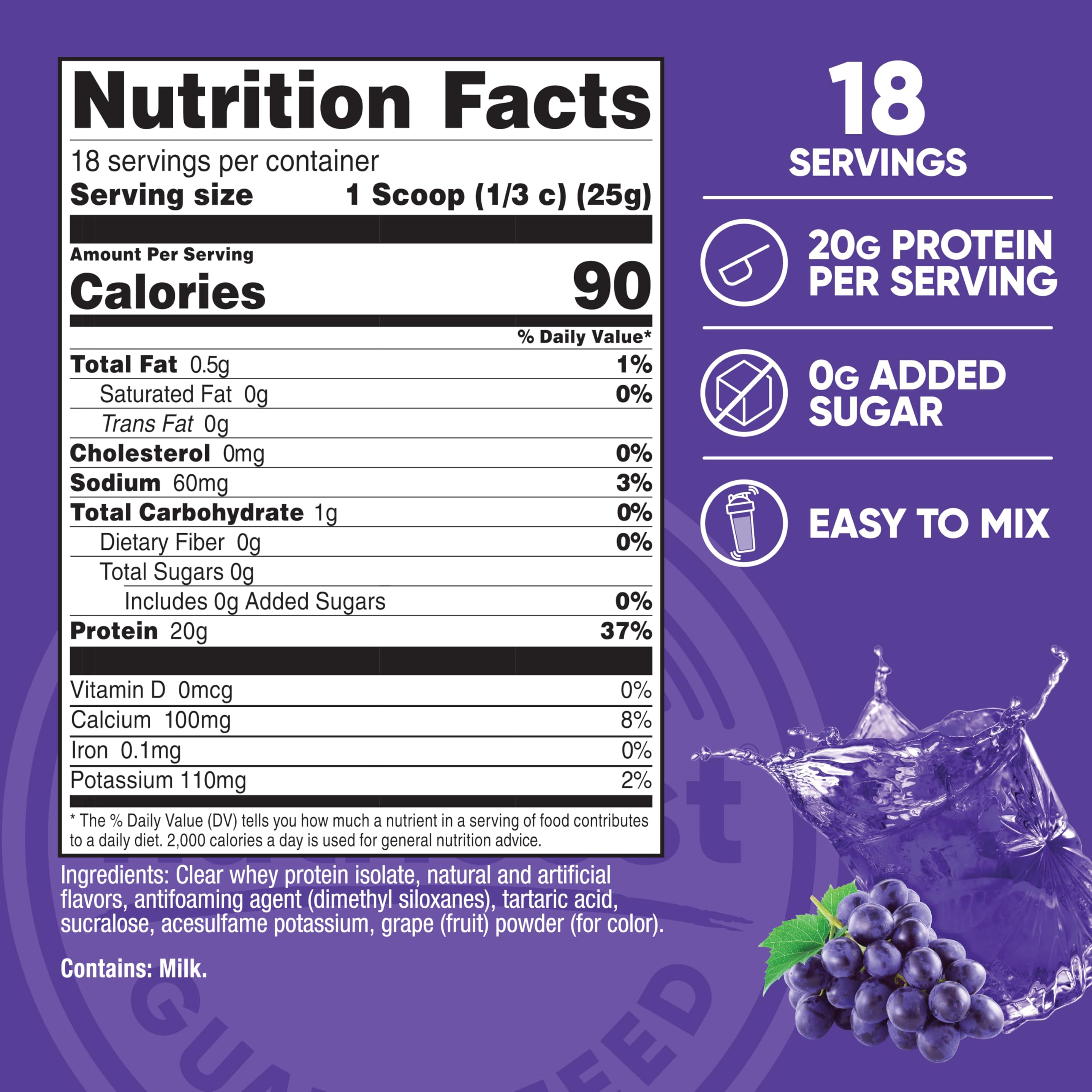 Nutricost primer plano del polvo con textura fina y fácil disolución visible