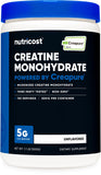 Nutricost Creapure bote frontal mostrando etiqueta y 500 g, claridad de marca y contenido