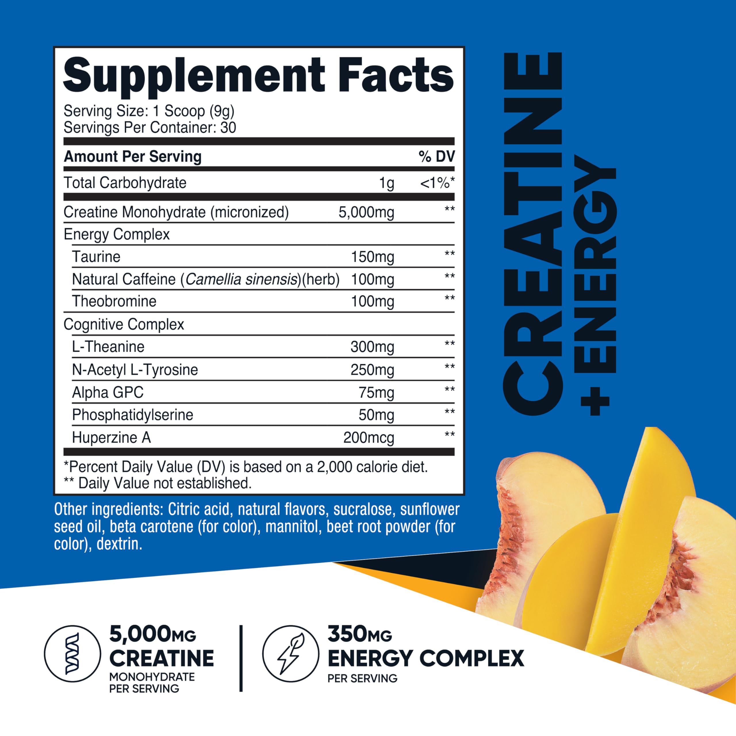 Nutricost creatine energy polvo en primer plano mostrando textura fina