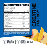 Nutricost creatine energy polvo en primer plano mostrando textura fina