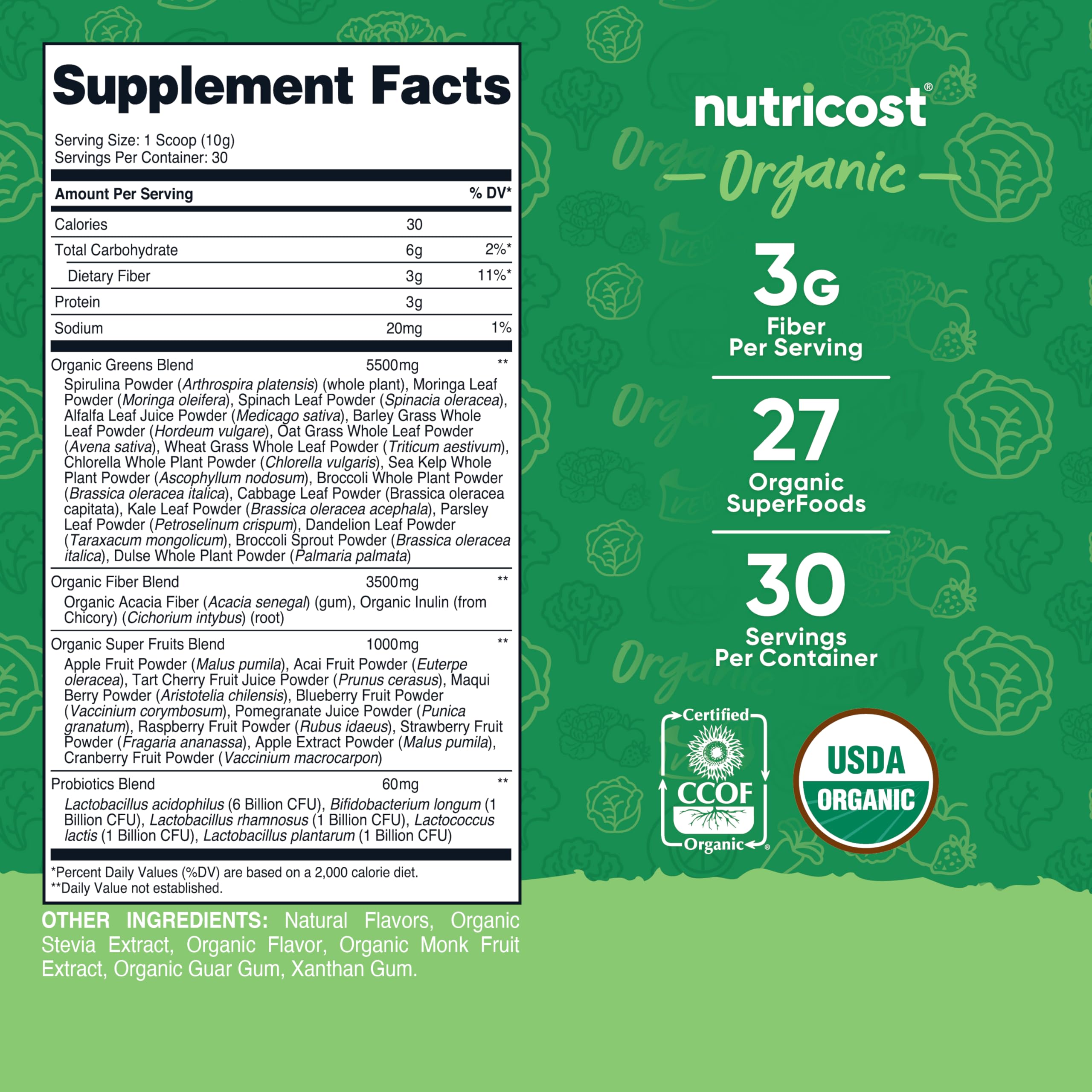 Nutricost cuchara con polvo listo para medir y preparar