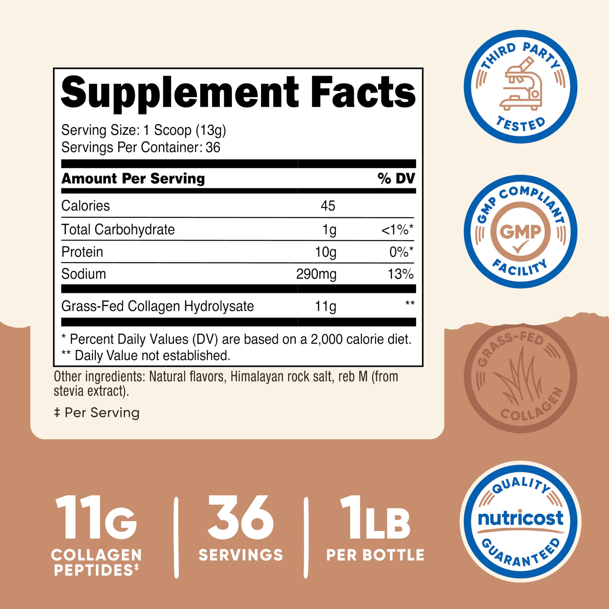 Nutricost cuchara dosificadora sobre polvo para medidas precisas y uso diario fácil