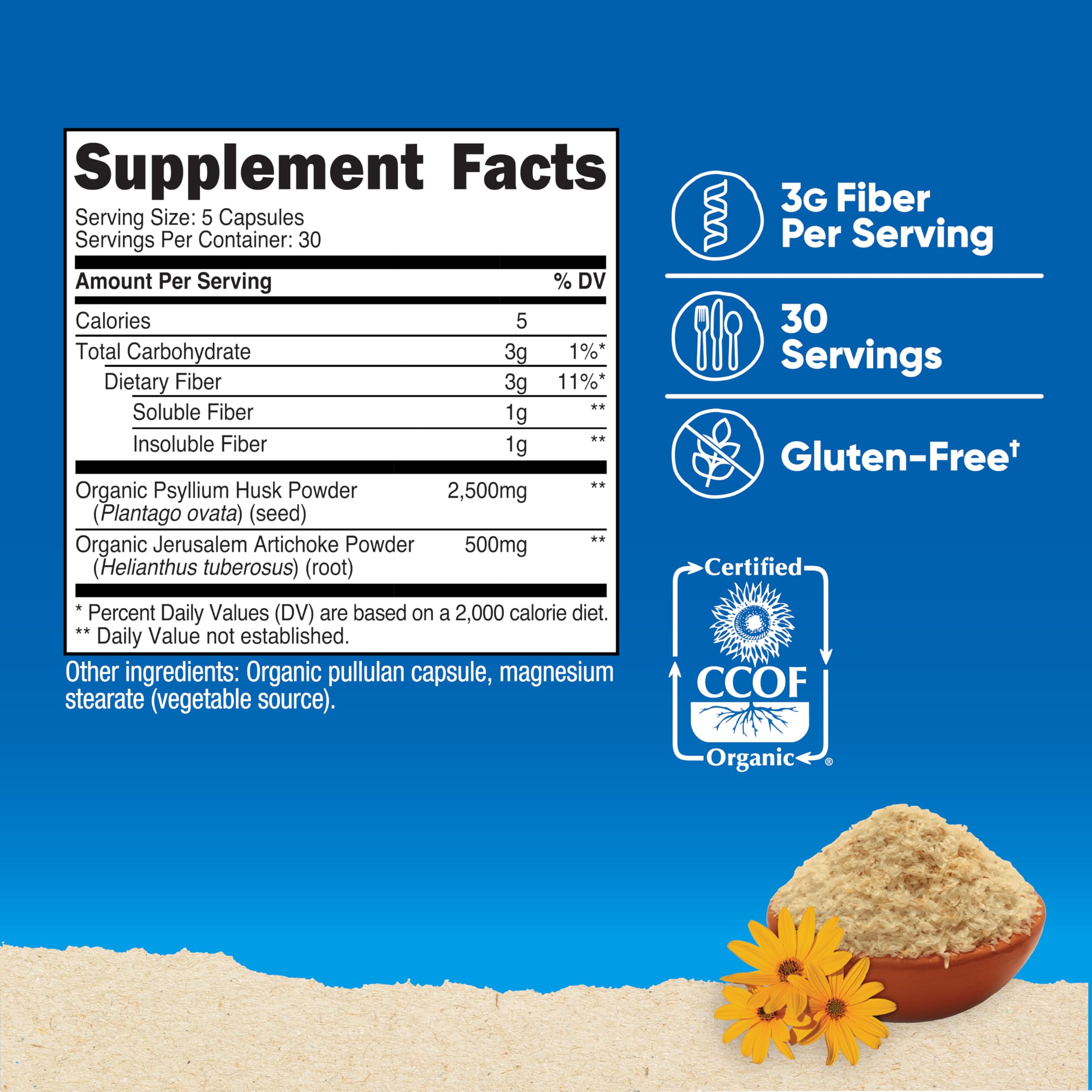 Nutricost etiqueta con ingredientes orgánicos y beneficios comprobables