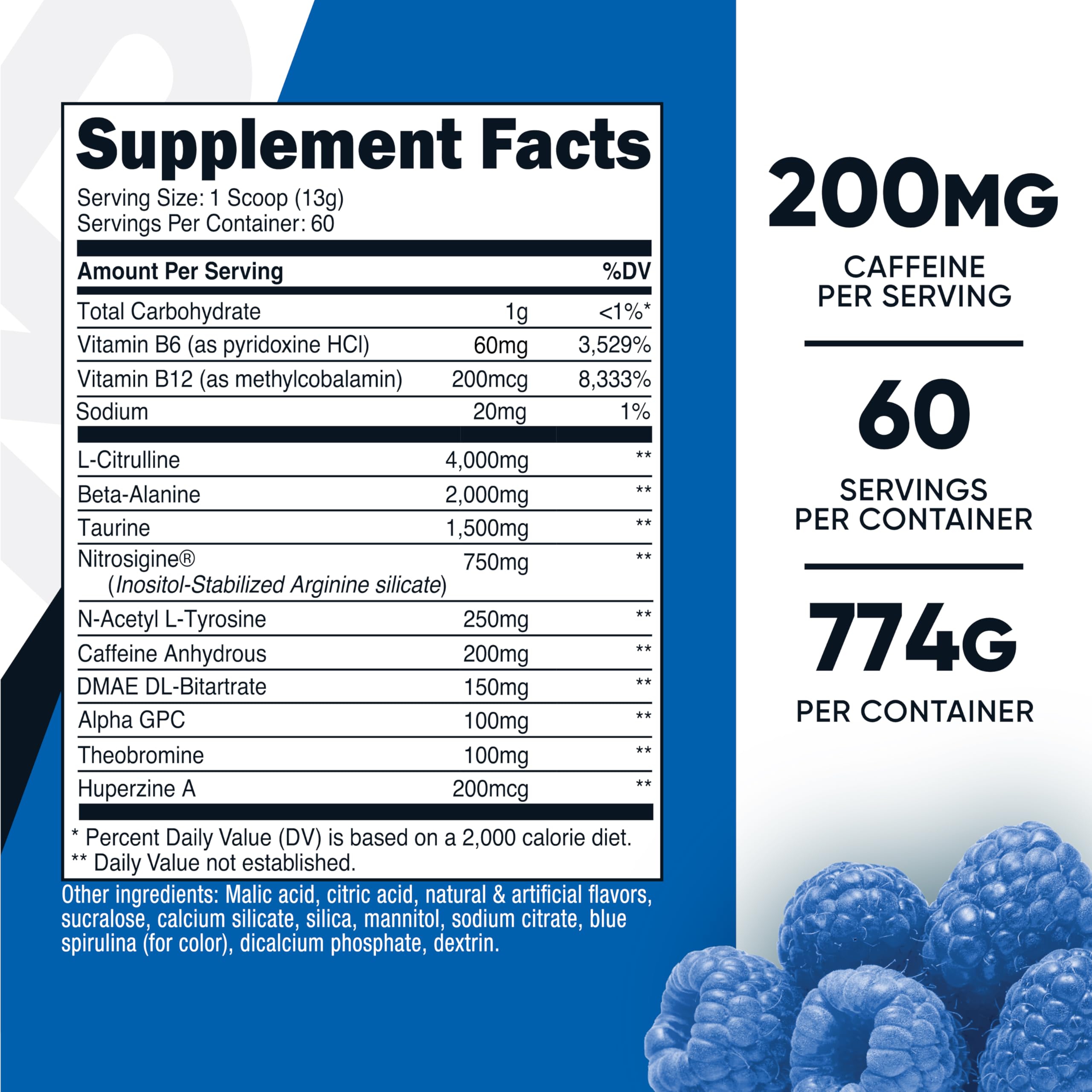 Nutricost detalle de la etiqueta nutricional claridad de ingredientes y seguridad