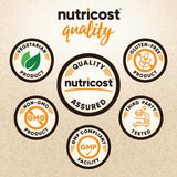 Nutricost etiqueta orgánica CCOF destacando certificación y calidad
