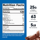 Nutricost detalle de la textura del polvo chocolate, mezcla homogénea