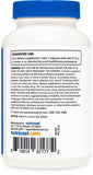 Nutricost comparación de tamaño del frasco para escala visual