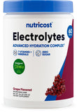 Nutricost envase frontal mostrando etiqueta y sabor uva para hidratación eficaz