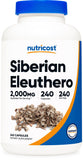 Nutricost frasco frontal mostrando 240 cápsulas y etiqueta clara