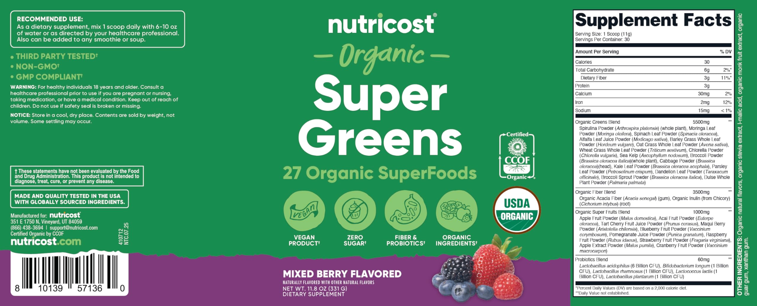Nutricost en escena de desayuno con batido y frutas, ventaja de integración en rutina diaria